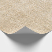 Burlap Rustic Khaki Tan Wrapping Paper Cadeaupapier (Hoek)