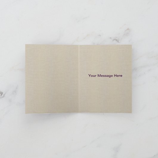 Burlap Rustic Paars Mason Jars Hartelijk dank Bedankkaart (Binnen)