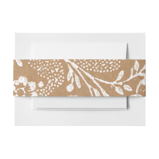 Burlap Rustic Wedding Kraft Lace Faux Texture Uitnodigingen Wikkel (Voorkant Voorbeeld)