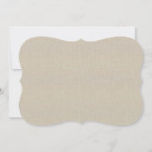 Burlap Rustique Bleu Mason Faire-part de mariage p (Dos)