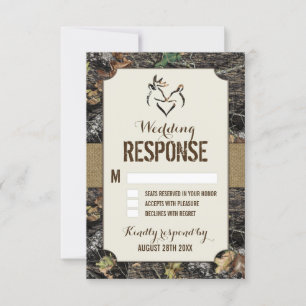 Burlap Rustique + Cartes RSVP Camo Chasse aux Cerf