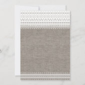 Burlap rustique & Elegant Lace Wedding Invitations (Dos)