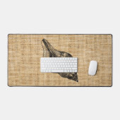 Burlap Rustique Photo Plage Thème Coquillages (Clavier et souris)