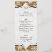 Burlap Rustique, Snowflakes & Deer Mariage Carte M (Dos)