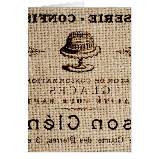 burlap scripts shabby chic country cake (Devant)