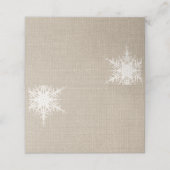 Burlap Snowflake Folkkaarten (Buitenkant ongevouwen)