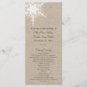 Burlap Snowflake Wedding Program Programma (Voorkant)