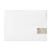 Burlap & Snowflakes Holiday Greetings Label Adreslabel Wikkel (Achterkant)