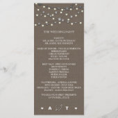 Burlap Star String Lights Rustic Wedding Programme (Dos)