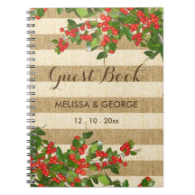 Burlap Stripes en Kerstmis Yaupon Holly