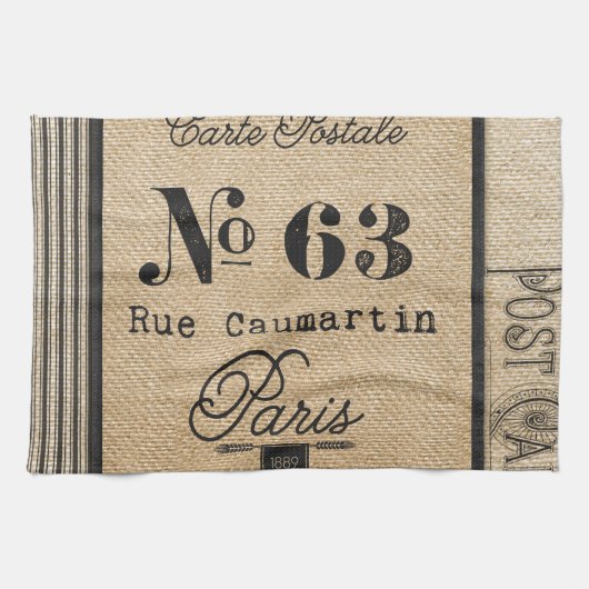  Burlap Stylish French Paris Theedoek (Horizontaal)