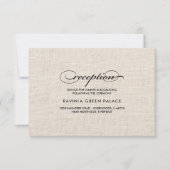 Burlap Texture Polka Dot Motif Carte de réception (Devant)