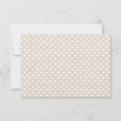 Burlap Texture Polka Dot Motif Carte de réception (Dos)