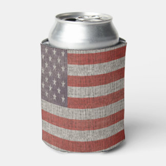 Burlap Textuur Amerikaanse vlag Blikjeskoeler