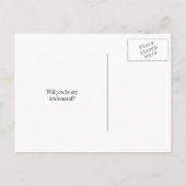 Burlap textuur kaarten | Word jij mijn bruidsmeisj (Achterkant)