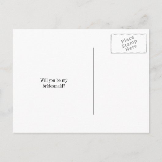 Burlap textuur kaarten | Word jij mijn bruidsmeisj (Achterkant)