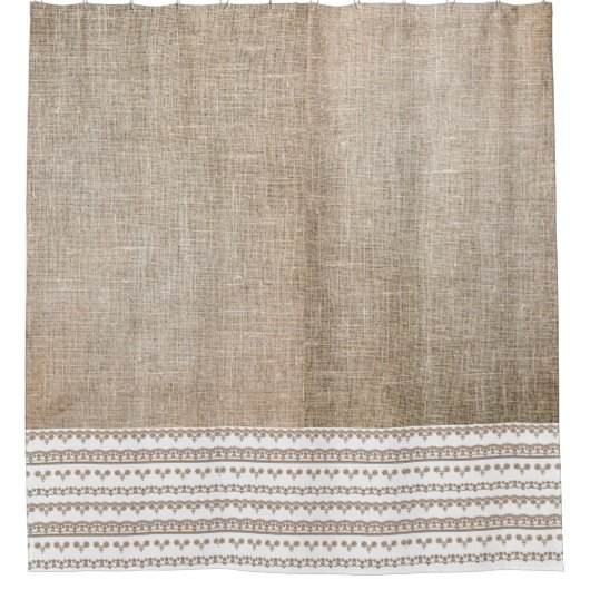 Burlap & Trim Douche rideau (Devant)