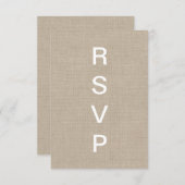Burlap Typographie RSVP (Devant / Derrière)