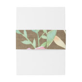 Burlap & Waterverf Flowers Je bent uitgenodigd Scr Uitnodigingen Wikkel (Achterkant Voorbeeld)