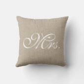 Burlap & White Mme Coussin (Verso)