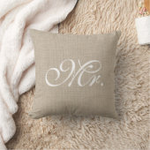 Burlap & White Mr Pillow Kussen (Deken)