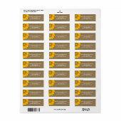 Burlap Zonnebloem retouradres Label (Full Sheet)