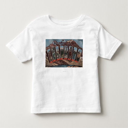 Burlington, Colorado - Grote letterscènes Kinder Shirts (Voorkant)