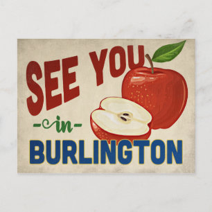 Burlington North Carolina Apple - Vintage Travel Briefkaart