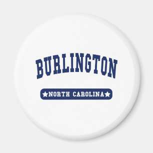 Burlington North Carolina College Style t shirten Magneet