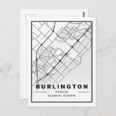 Burlington Ontario Carte des villes de voyage du C (Devant / Derrière)