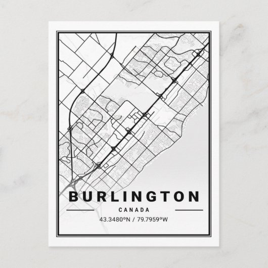 Burlington Ontario Carte des villes de voyage du C (Devant)