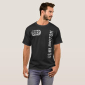 Burlington Vermont 802 Area Code  Retro T-shirt (Voorkant volledig)