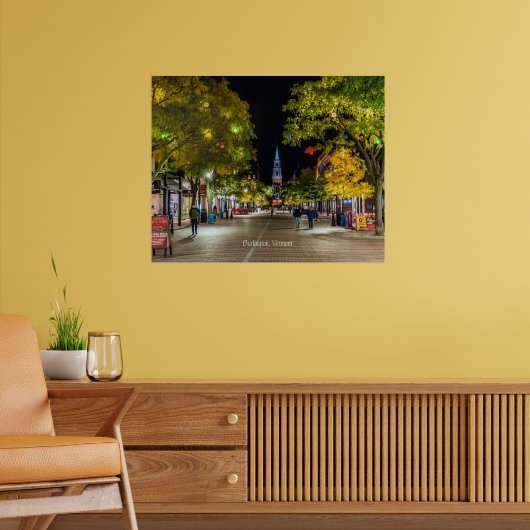 Burlington, Vermont cityscape, Poster (Woonkamer 2)