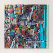 Burlington, Vermont Comic Book Style Art Legpuzzel (Horizontaal)