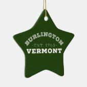 Burlington Vermont Keramisch Ornament (Rechts)