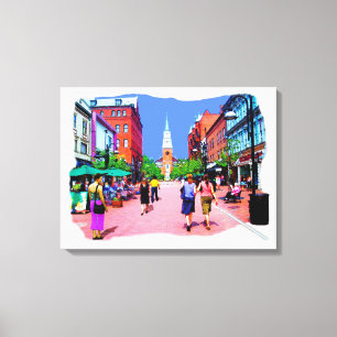 Burlington Vermont Kerk St Canvas Schilderij Afdruk