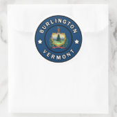 Burlington Vermont Ronde Sticker (Tas)