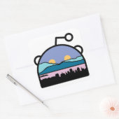 Burlington, VT Sub Reddit Logo Vierkante Sticker (Envelop)