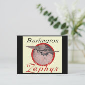 Burlington Zephyr-trein Briefkaart (Staand voorkant)