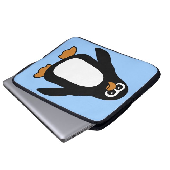 Burly Penguin Laptop Sleeve (Voorkant onderkant)