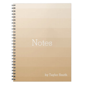 Burlywood Brown Tan Horizontal Shades Youthful Notitieboek