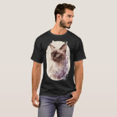 Burmese Cat Japanese Cherry Blossom Sakura T-shirt (Voorkant volledig)
