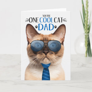 Burmese Kat Vaderdag Eén Coole Kat Feestdagen Kaart