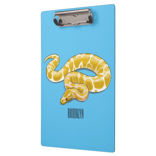 Burmese python slang cartoonillustratie klembord (Links)