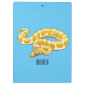 Burmese python slang cartoonillustratie klembord (Achterkant)