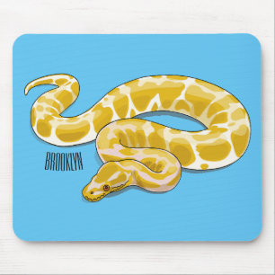 Burmese python slang cartoonillustratie muismat