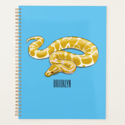 Burmese python slang cartoonillustratie planner (Voorkant)