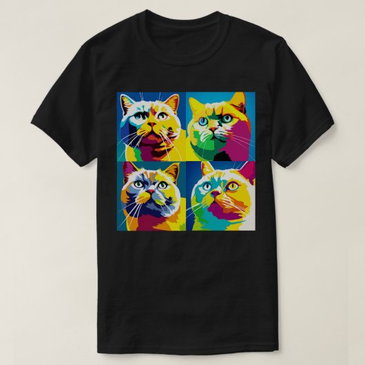 Burmilla Art Cat Lover Gift T-shirt (Design voorkant)