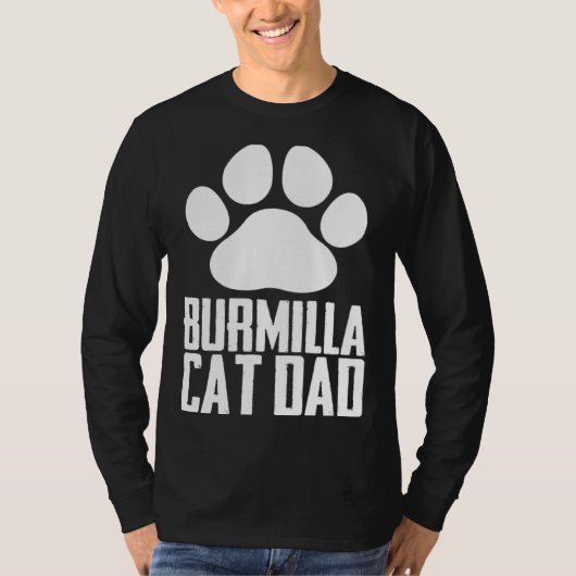 Burmilla cat dad t-shirt (Voorkant)