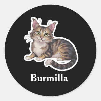 Burmilla Ronde Sticker
